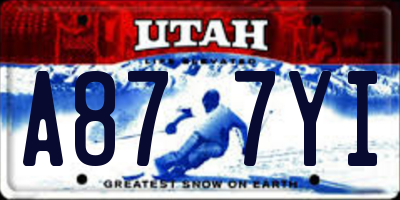 UT license plate A877YI