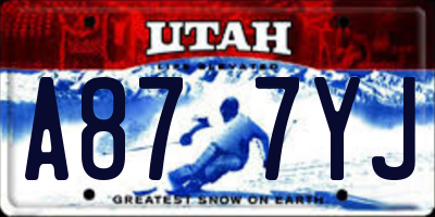 UT license plate A877YJ