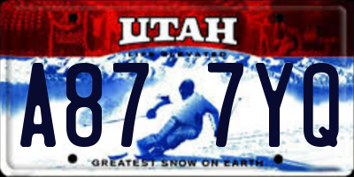 UT license plate A877YQ