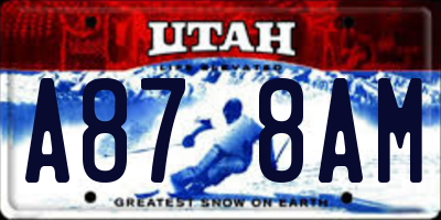 UT license plate A878AM