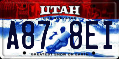 UT license plate A878EI