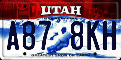 UT license plate A878KH