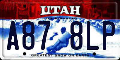 UT license plate A878LP