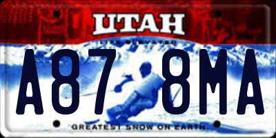 UT license plate A878MA