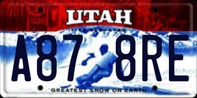 UT license plate A878RE