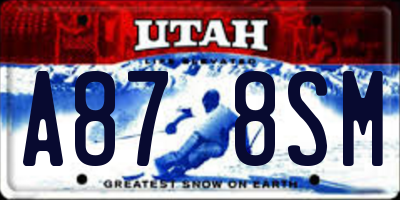 UT license plate A878SM