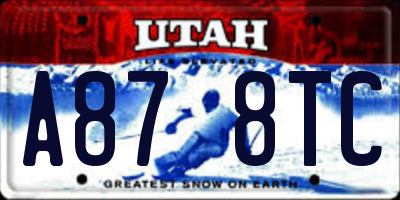 UT license plate A878TC