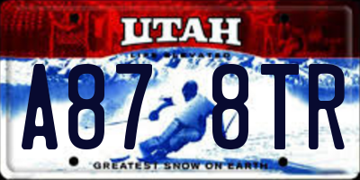 UT license plate A878TR
