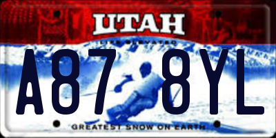 UT license plate A878YL
