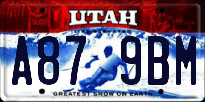 UT license plate A879BM