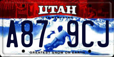 UT license plate A879CJ