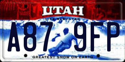 UT license plate A879FP