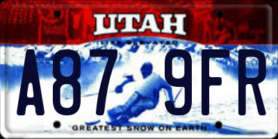 UT license plate A879FR
