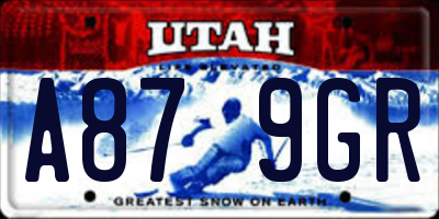 UT license plate A879GR