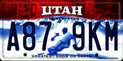 UT license plate A879KM