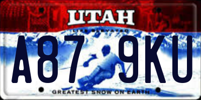 UT license plate A879KU