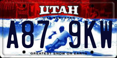 UT license plate A879KW