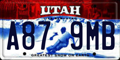 UT license plate A879MB
