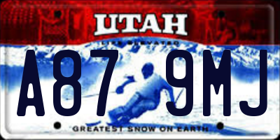 UT license plate A879MJ