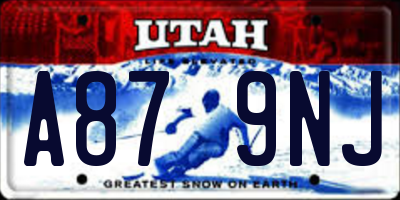 UT license plate A879NJ