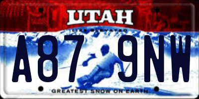 UT license plate A879NW