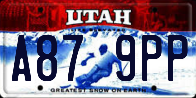 UT license plate A879PP
