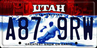 UT license plate A879RW