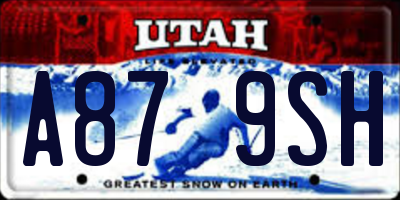 UT license plate A879SH