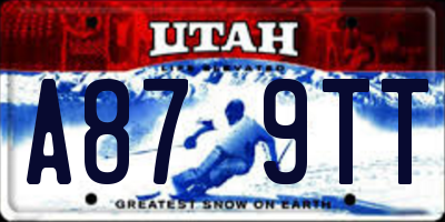 UT license plate A879TT