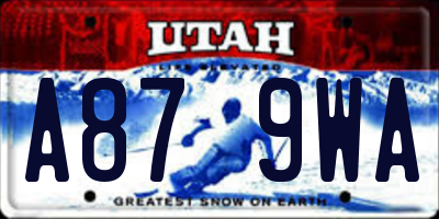 UT license plate A879WA