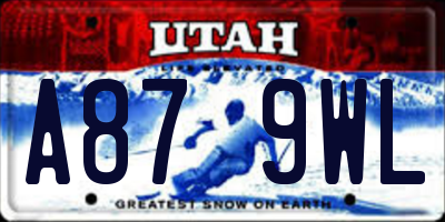 UT license plate A879WL