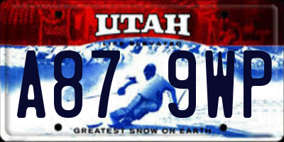 UT license plate A879WP