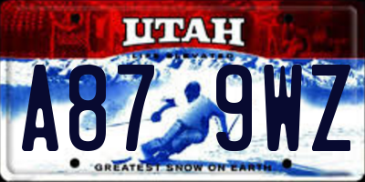 UT license plate A879WZ