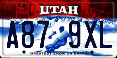 UT license plate A879XL