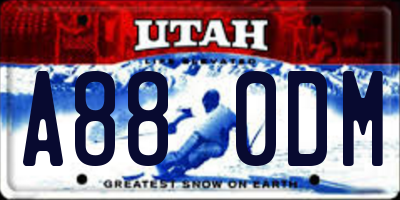 UT license plate A880DM