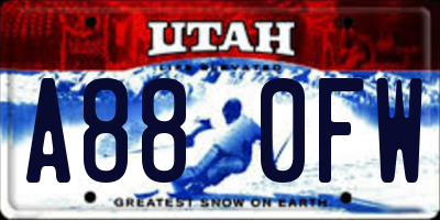 UT license plate A880FW