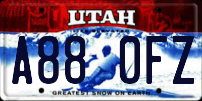 UT license plate A880FZ
