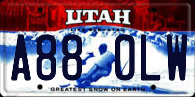 UT license plate A880LW