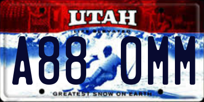 UT license plate A880MM