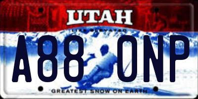 UT license plate A880NP