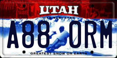 UT license plate A880RM