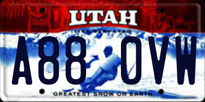 UT license plate A880VW