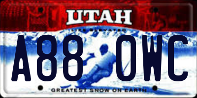 UT license plate A880WC