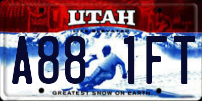 UT license plate A881FT