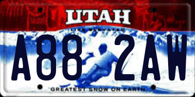 UT license plate A882AW