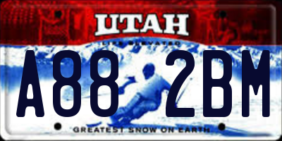 UT license plate A882BM
