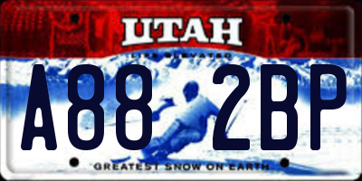 UT license plate A882BP