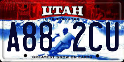 UT license plate A882CU