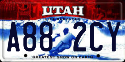 UT license plate A882CY