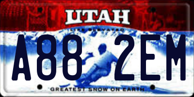 UT license plate A882EM